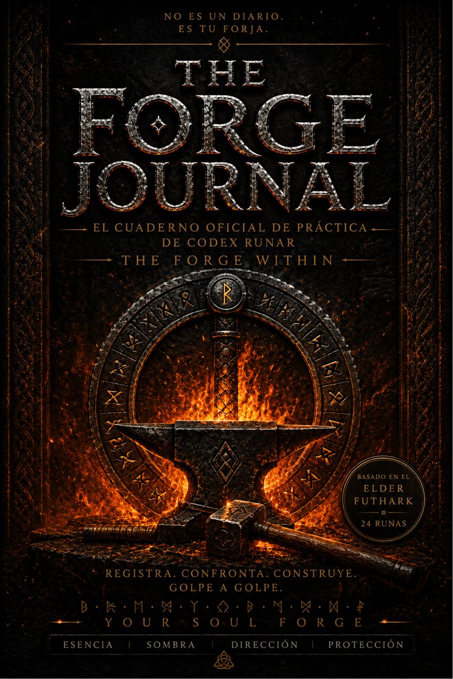Portada de The Forge Journal — El Diario de Forja de CODEX RUNAR