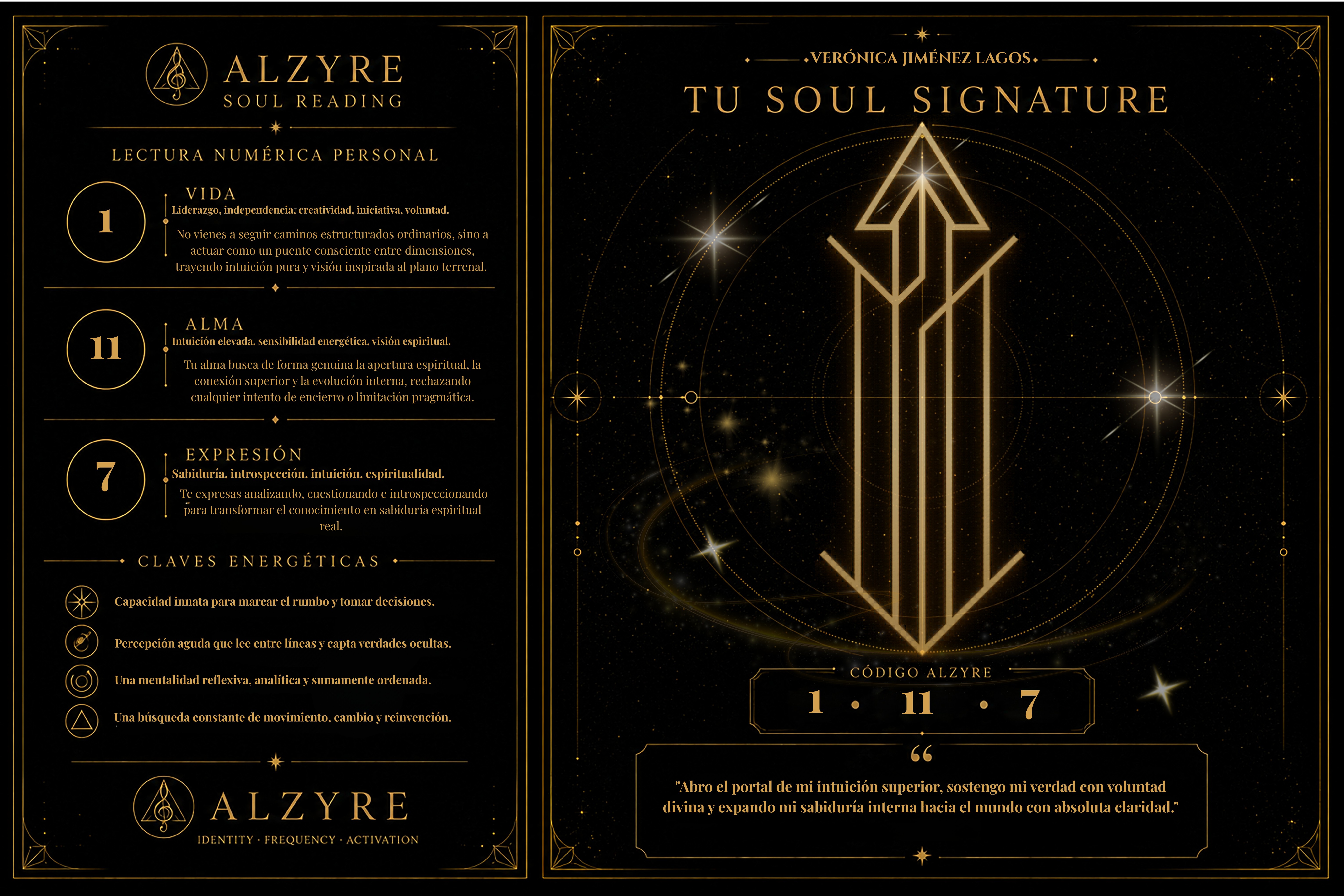 Soul Signature de Verónica — Código ALZYRE 1·11·7